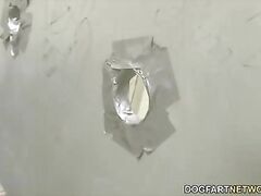 Ashlynn Leigh having sex with BBC's at Gloryhole